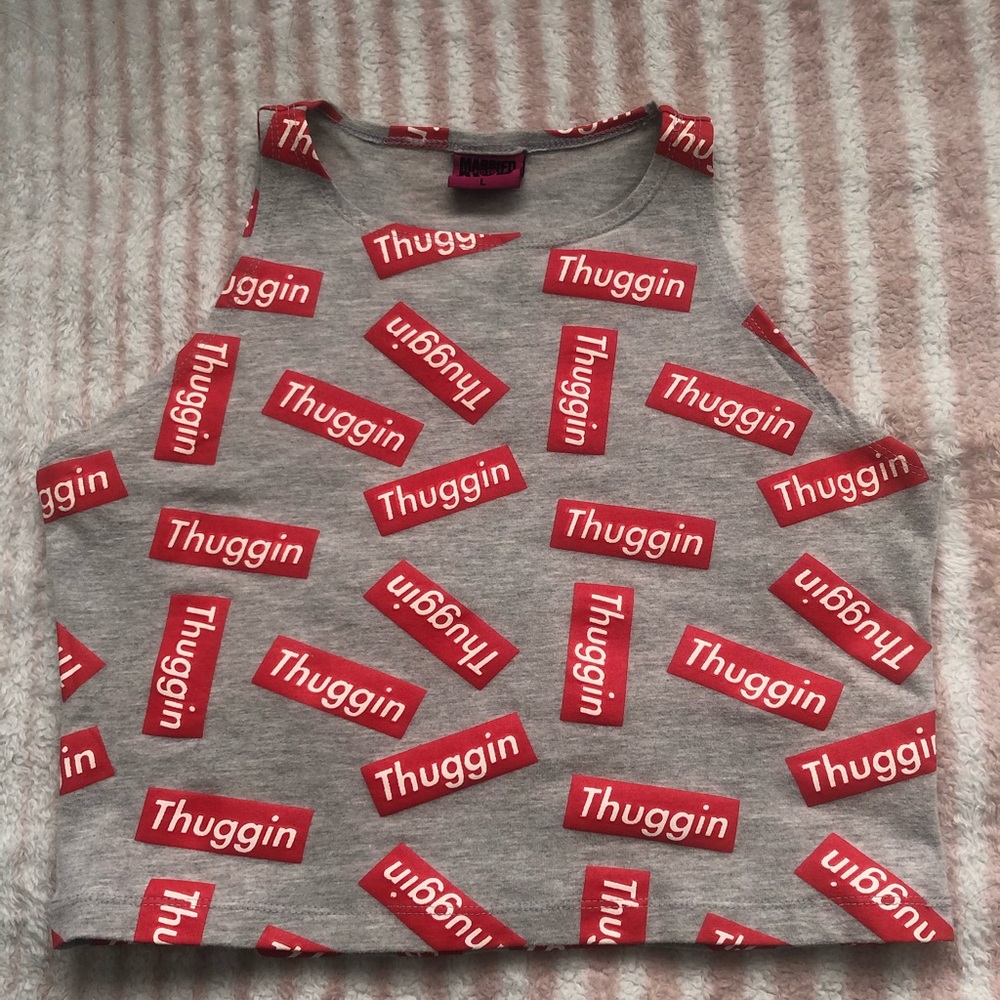 Married To the Mob ‘Thuggin’ All Over Crop Top